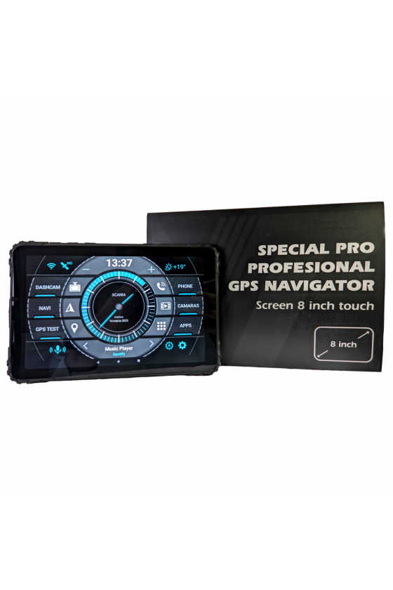 GPS for Truck Navion S8 PRO Special Truck 8 Inch 4G with Dashcam Waterproof IP67 and Anti-fall Case