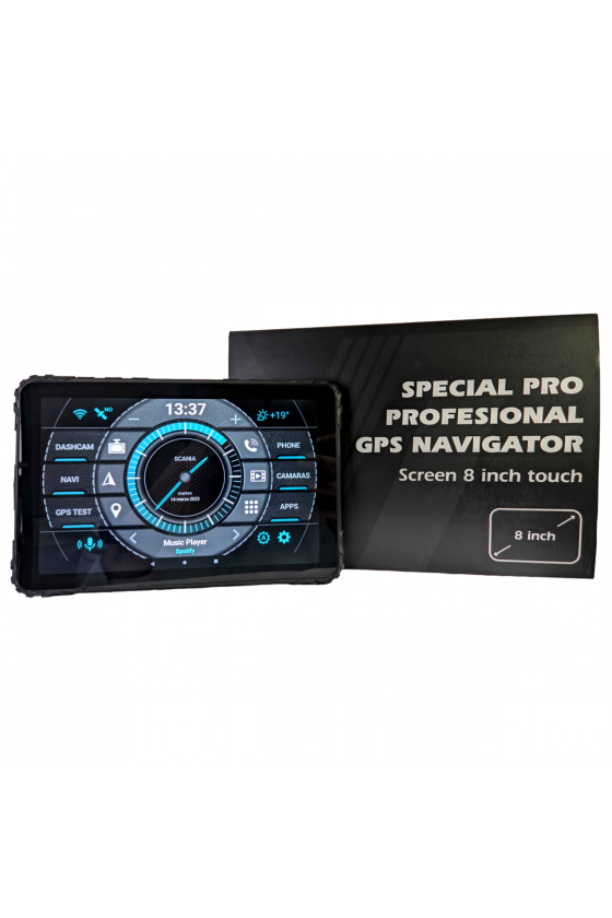 GPS para Caminhão Navion S8 PRO Special Truck 8 Polegadas 4G com Dashcam IP67 à prova d'água e caixa anti-queda