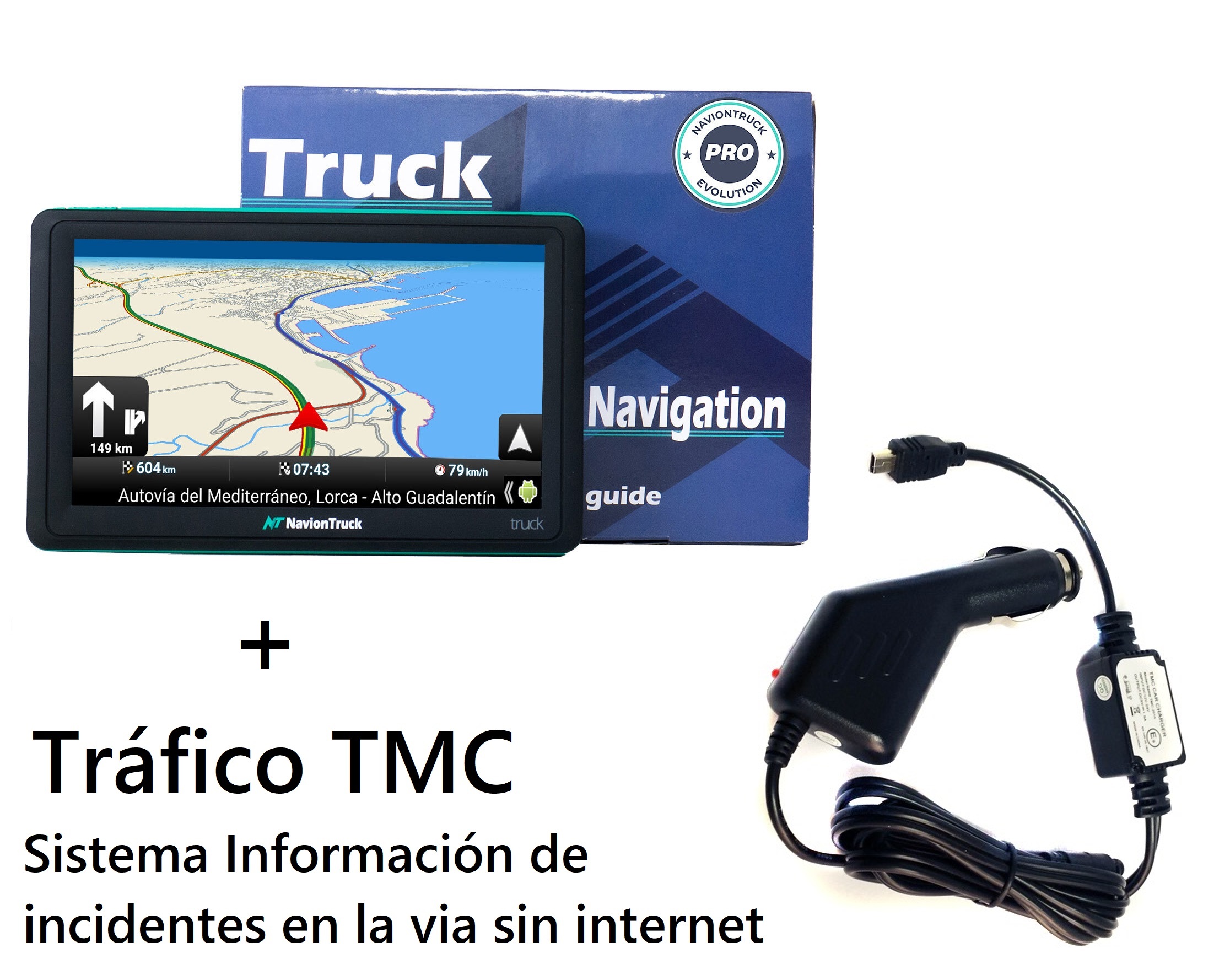 GPS para Camion Profesional con TMC Tráfico - Navion X7 Truck PRO Evolution  con Actualizaciones Gratis